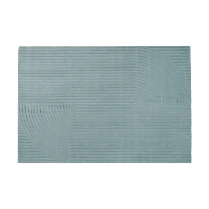 Relevo Rug Quattro Wollteppich - Salbeigrün, 200x300 cm - Muuto
