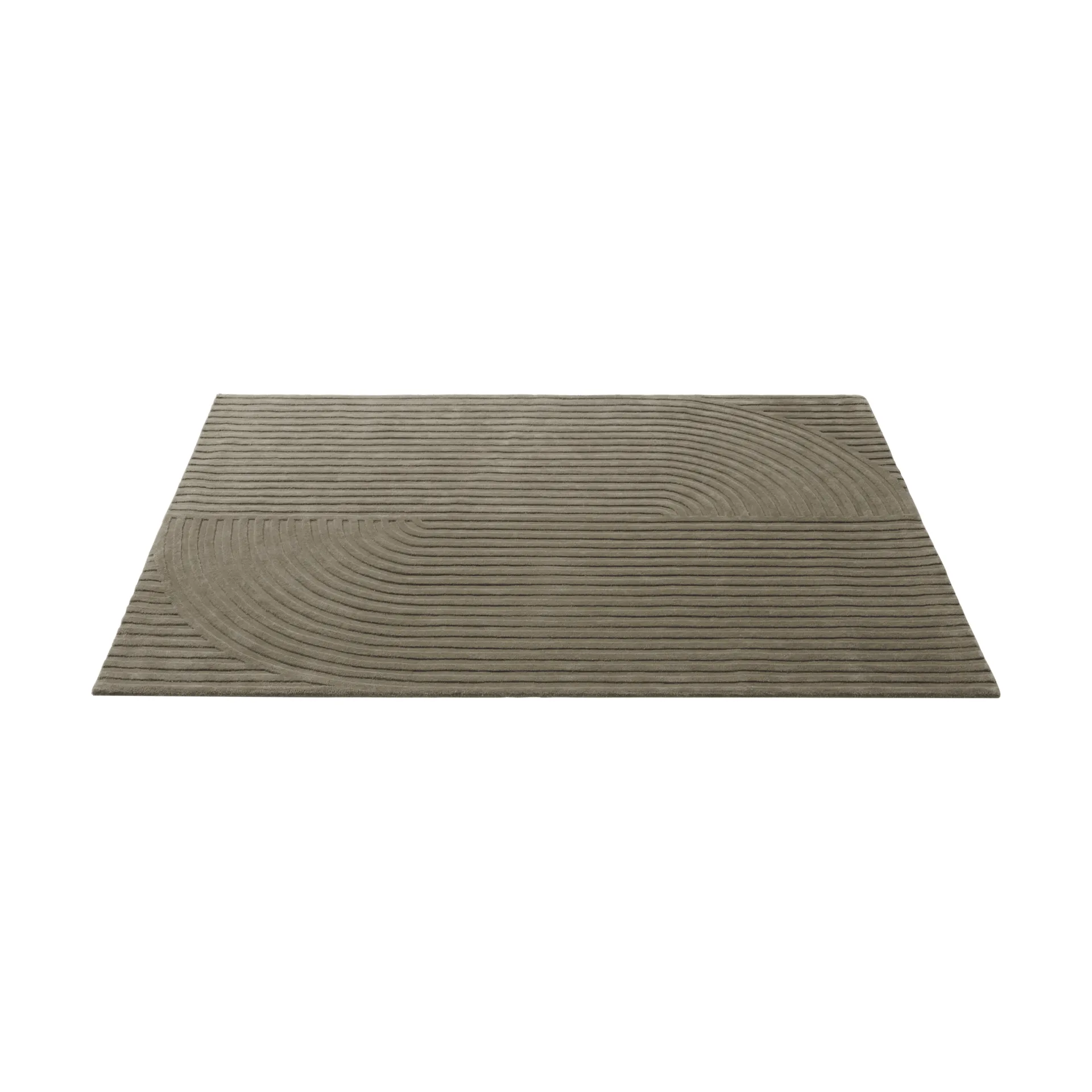 Relevo Rug Quattro Wollteppich, Taupe, 170x240 cm Muuto