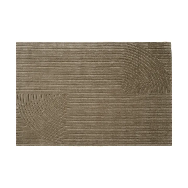 Relevo Rug Quattro Wollteppich - Taupe, 200x300 cm - Muuto