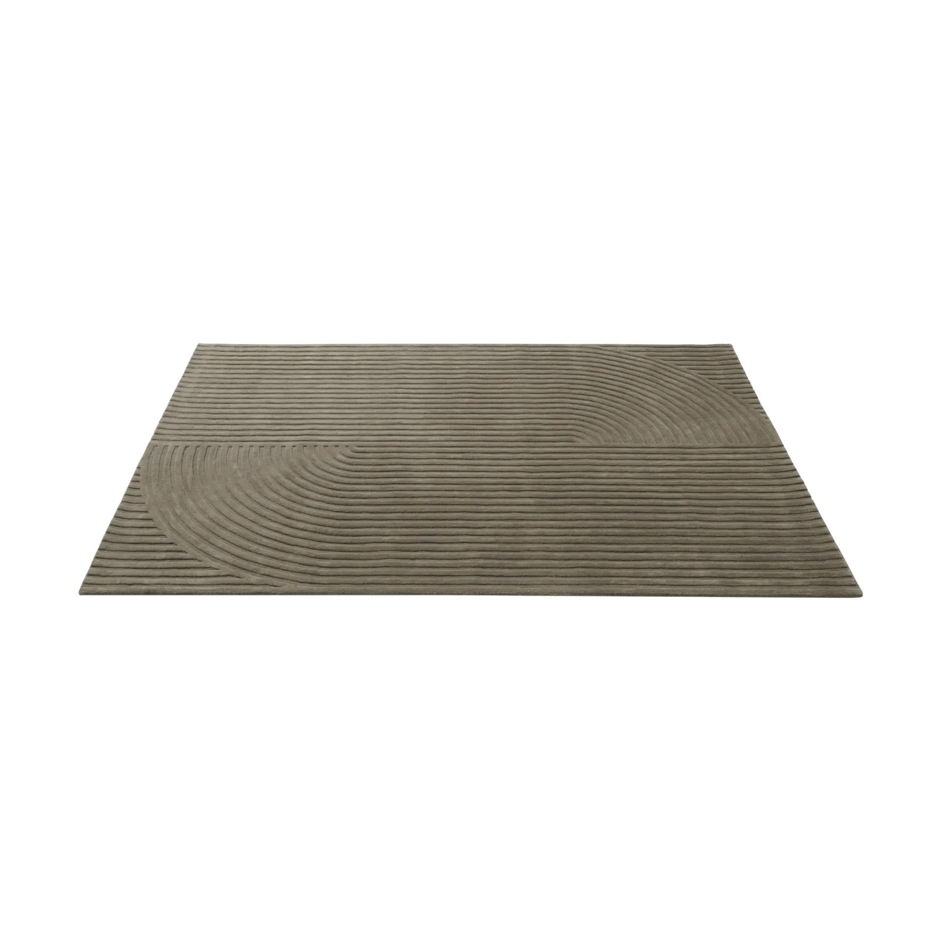 Relevo Rug Quattro Wollteppich, Taupe, 200x300 cm Muuto