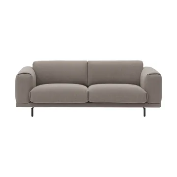 Rest Sofa - 3-Sitzer, Hearth 6 grey-schwarze Beine - Muuto