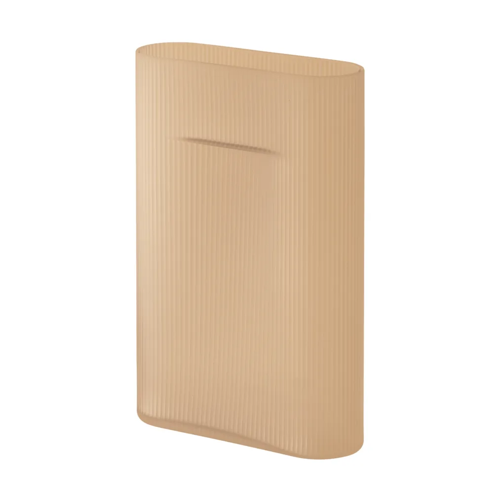 Ridge Vase Milchglas 35 cm, Hellorange Muuto