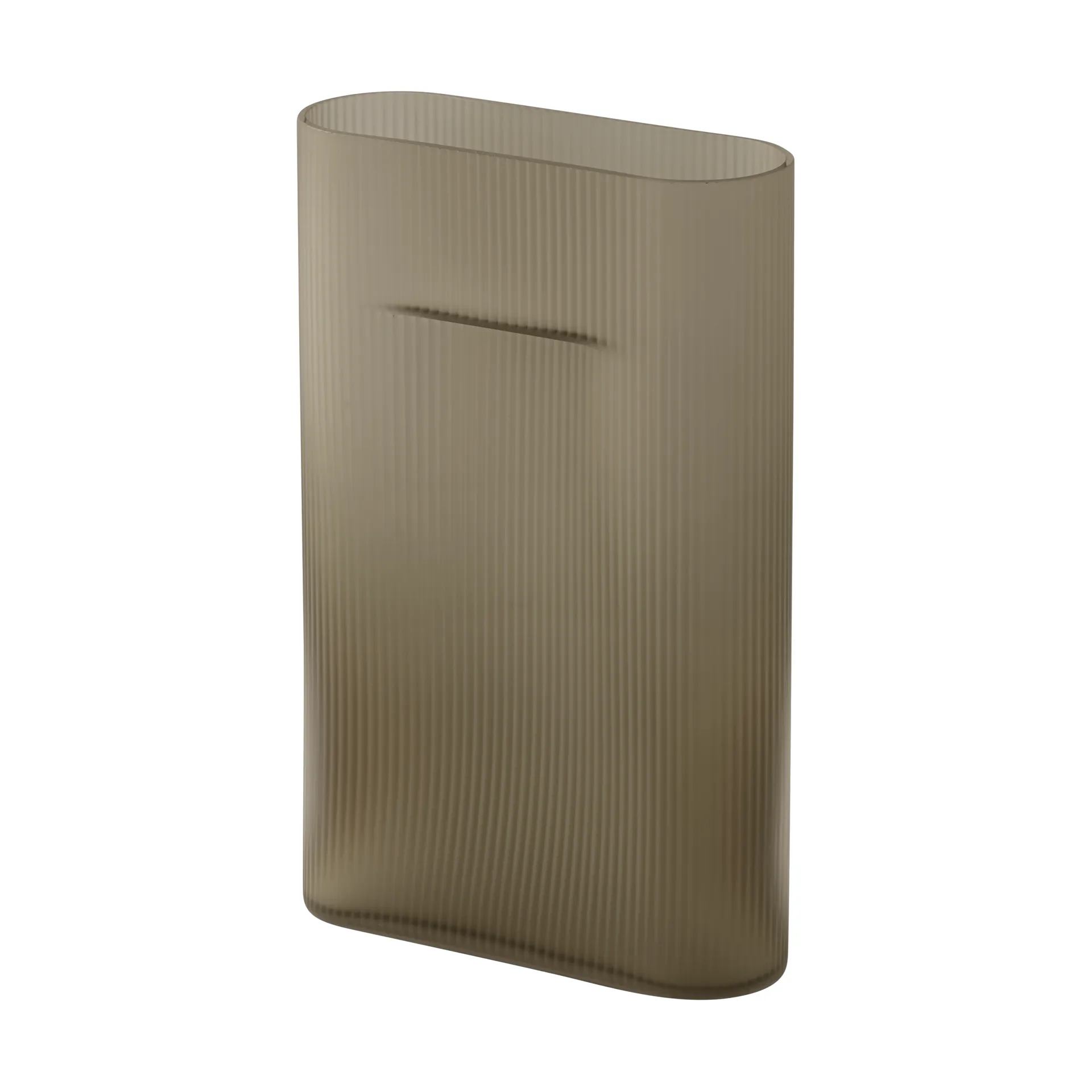 Ridge Vase Milchglas 35 cm, Taupe Muuto