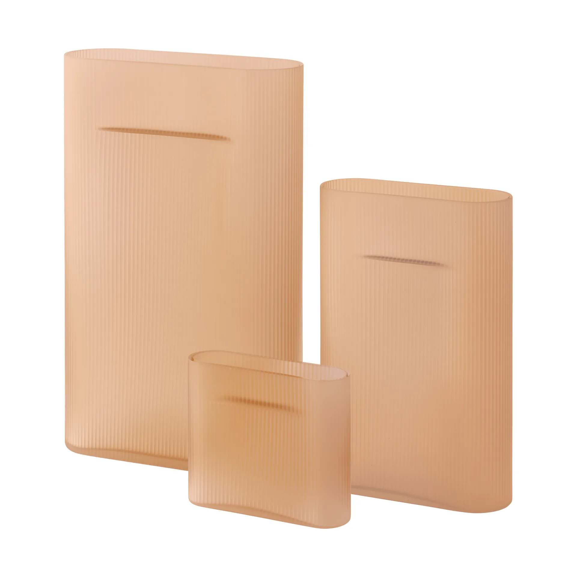 Ridge Vase Milchglas 48,5 cm, Hellorange Muuto