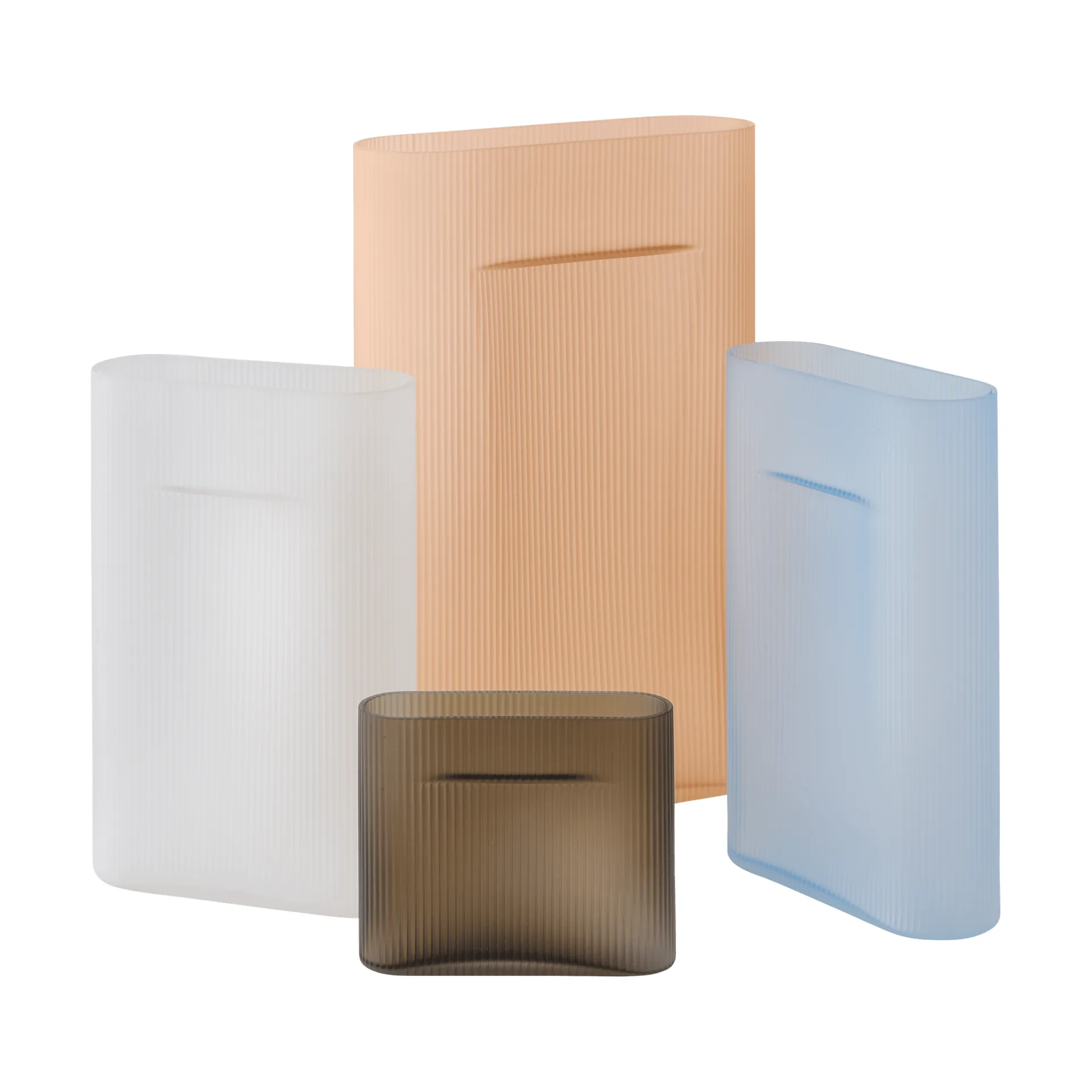 Ridge Vase Milchglas 48,5 cm, Hellorange Muuto