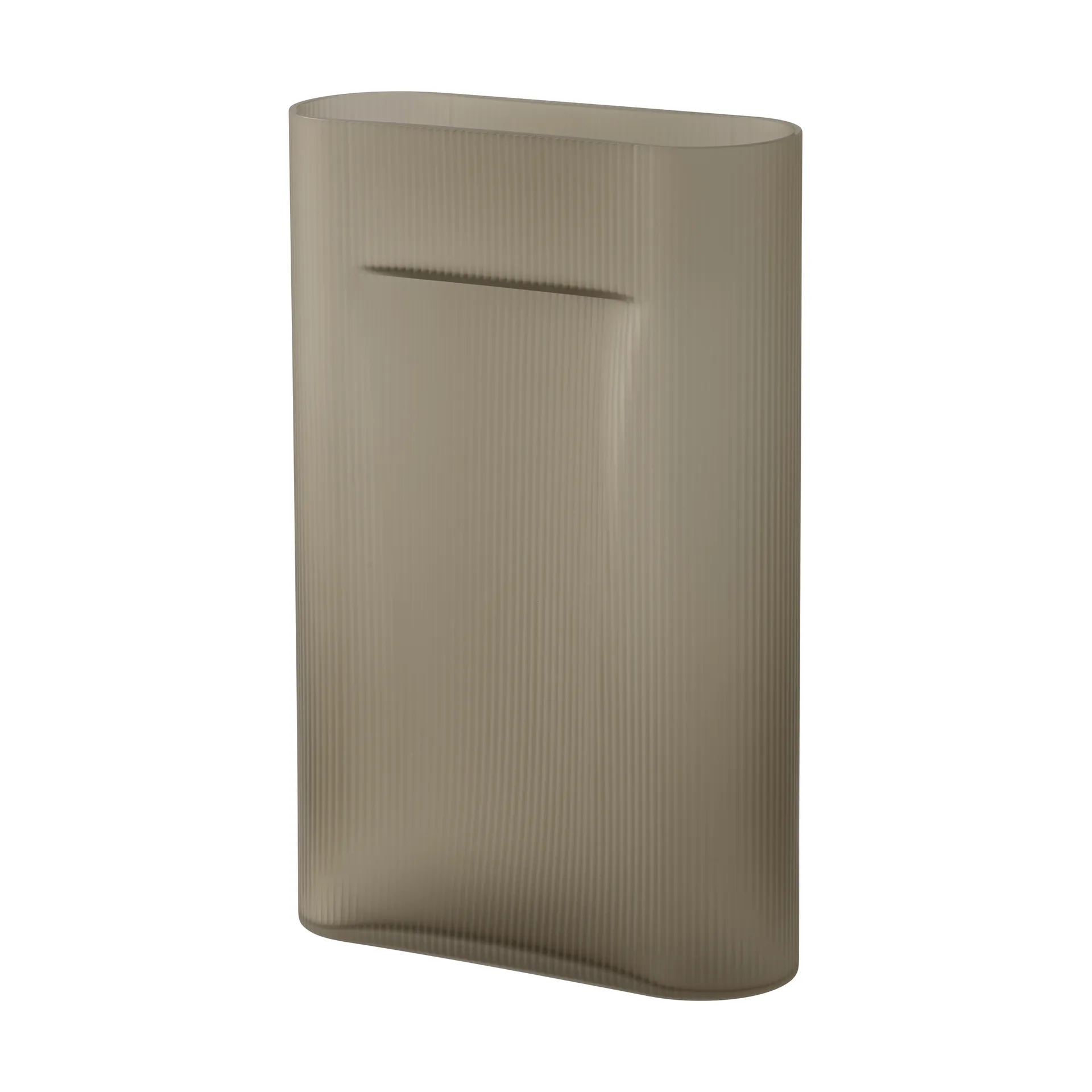 Ridge Vase Milchglas 48,5 cm, Taupe Muuto