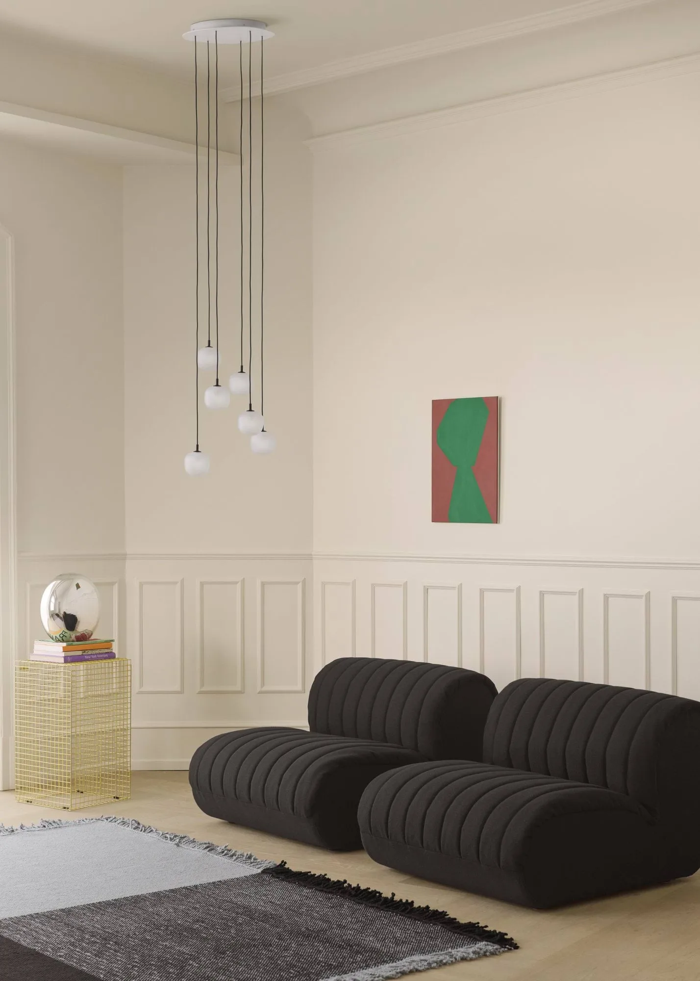 Rime Pendant Cluster 3 Pendel, Grau, Ø18 cm Muuto
