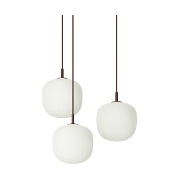 Rime Pendant Cluster 3 Pendelleuchte - Dunkelrot, Ø18 cm - Muuto