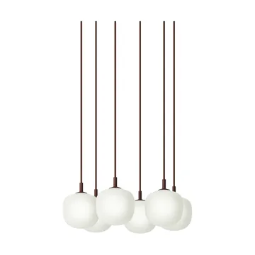 Rime Pendant Cluster 6 Pendel - Dunkelrot, Ø12 cm - Muuto