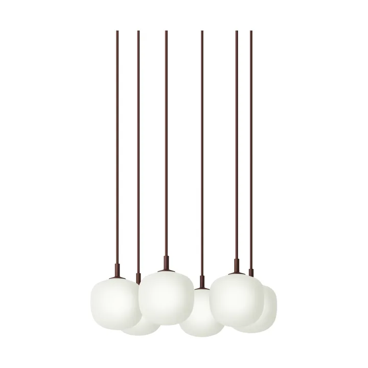 Rime Pendant Cluster 6 Pendel - Dunkelrot, Ø12 cm - Muuto