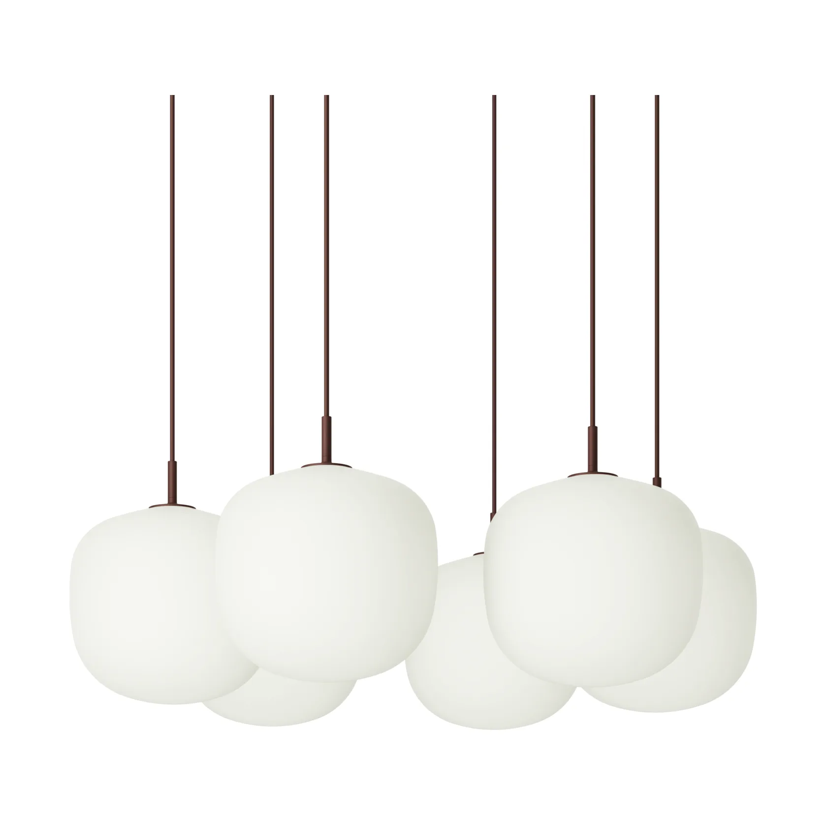 Rime Pendant Cluster 6 Pendel, Dunkelrot, Ø25 cm Muuto