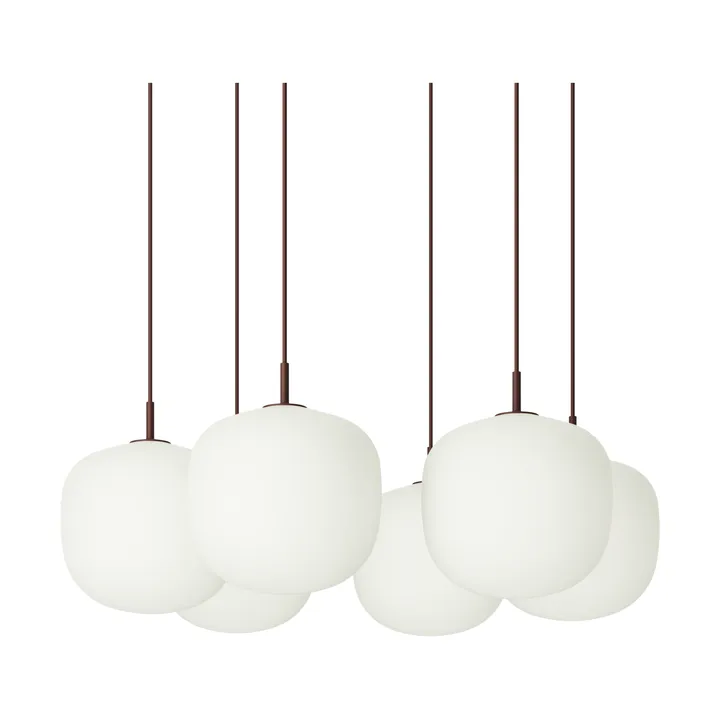 Rime Pendant Cluster 6 Pendel - Dunkelrot, Ø25 cm - Muuto