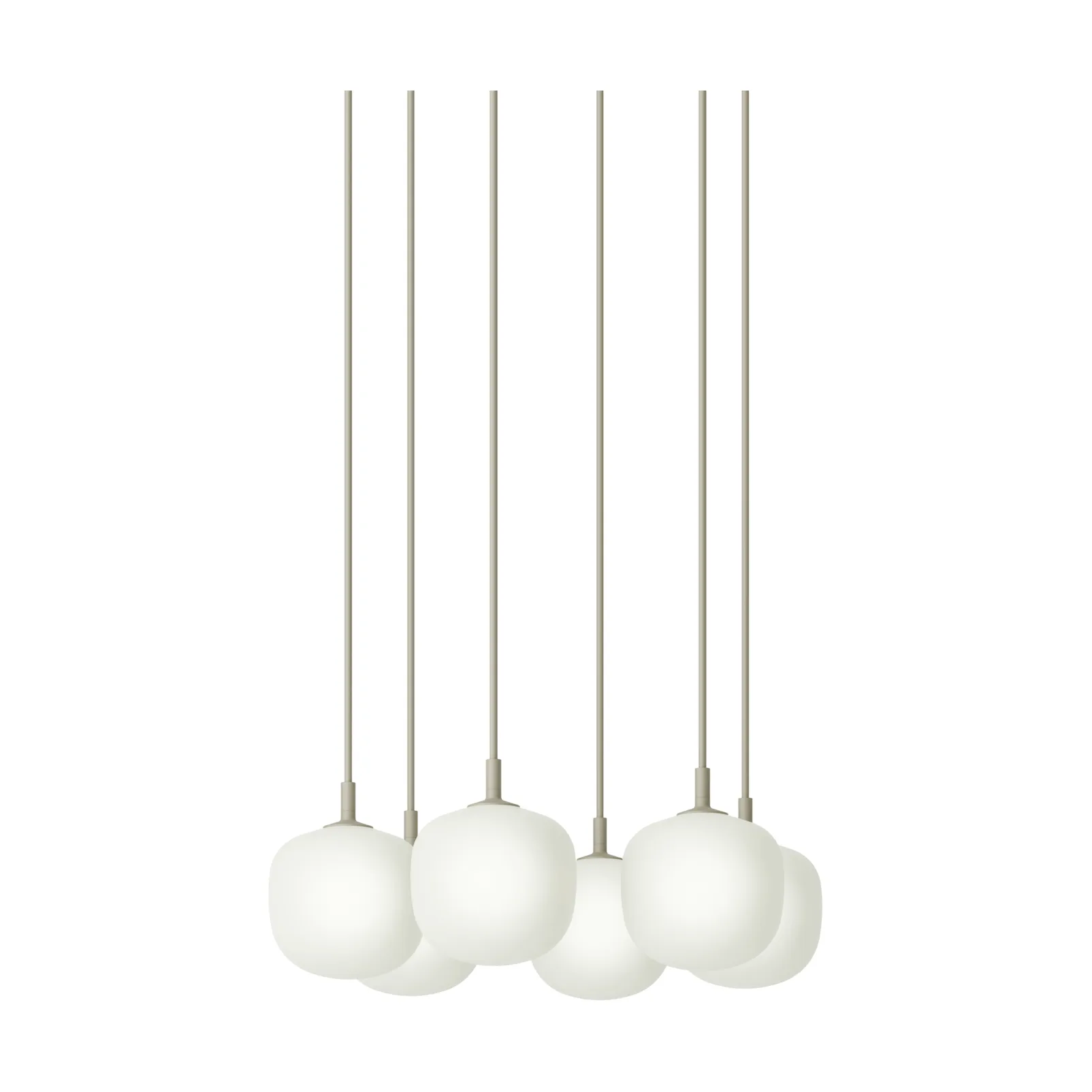 Rime Pendant Cluster 6 Pendel, Grau, Ø12 cm Muuto
