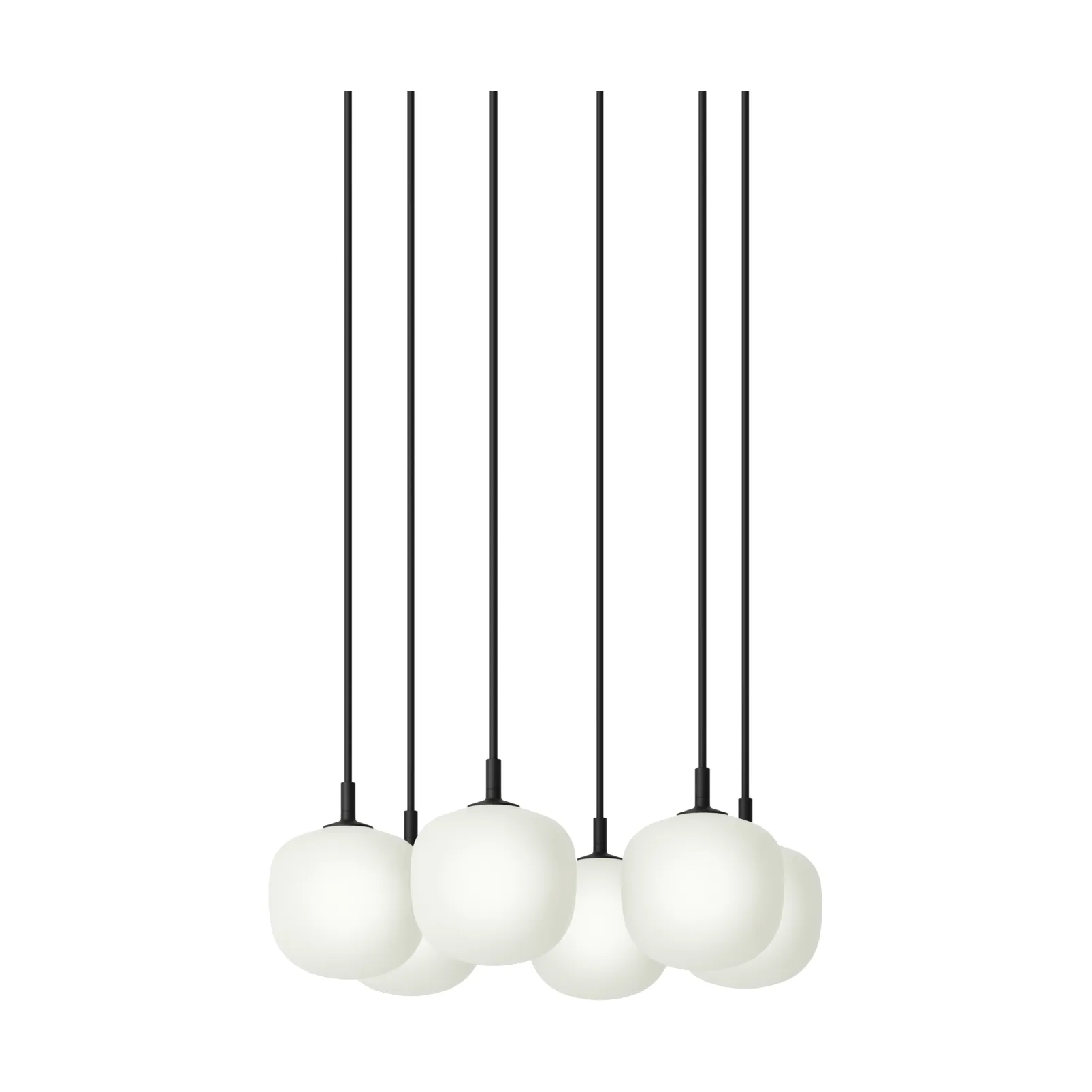 Rime Pendant Cluster 6 Pendel, Schwarz, Ø12 cm Muuto