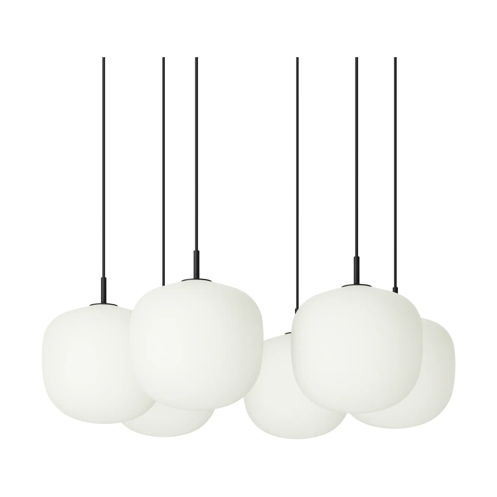 Rime Pendant Cluster 6 Pendel, Schwarz, Ø25 cm Muuto