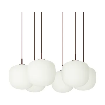 Rime Pendant Cluster 6 Pendelleuchte - Dunkelrot, Ø25 cm - Muuto