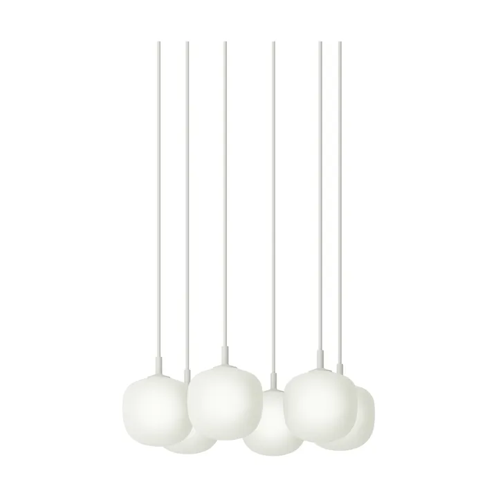 Rime Pendant Cluster 6 Pendelleuchte - Weiß, Ø12 cm - Muuto