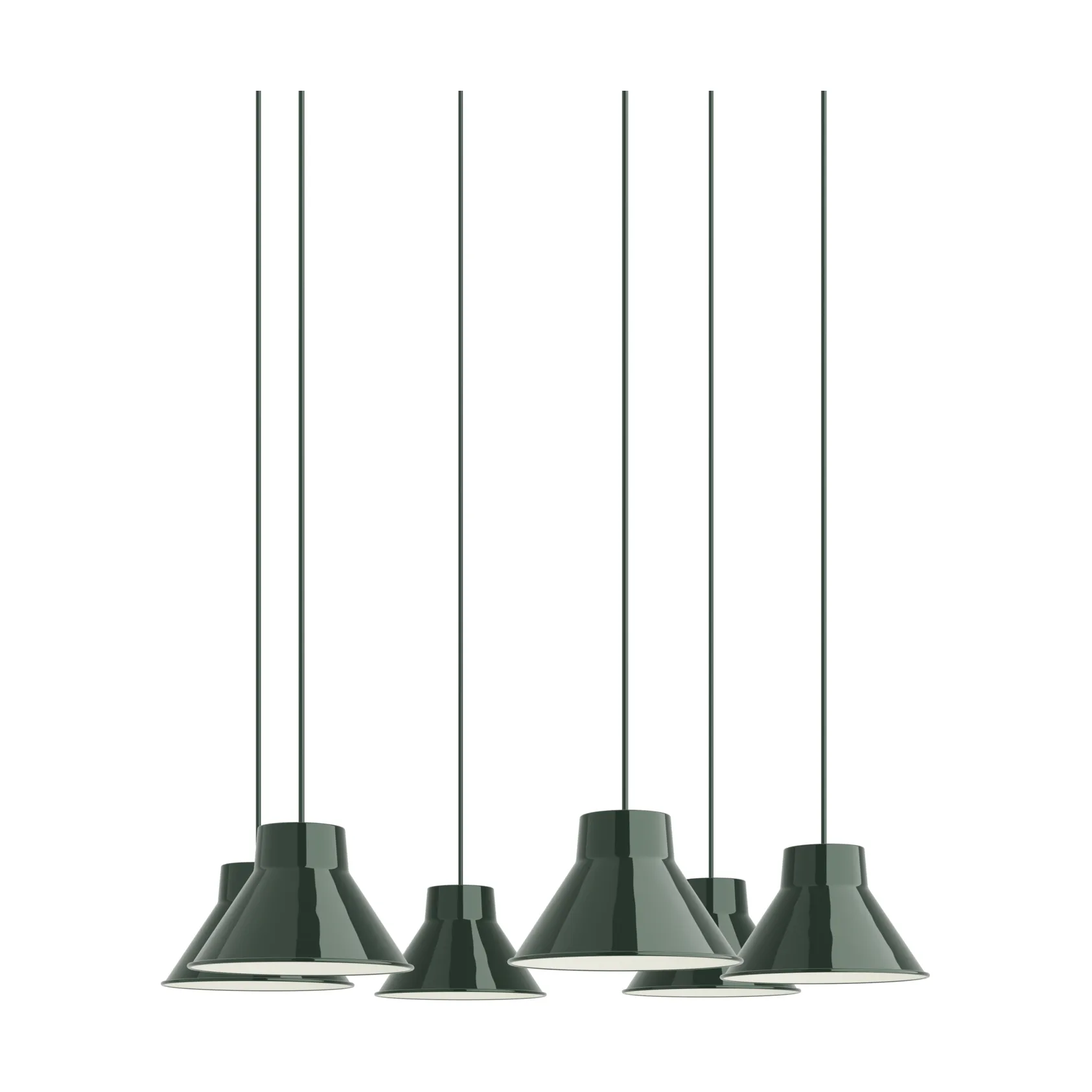 Top Pendant Cluster 6 Pendelleuchte, Dunkelgrün, Ø21 cm Muuto