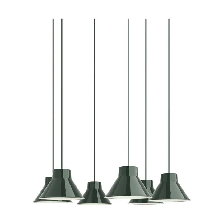 Top Pendant Cluster 6 Pendelleuchte - Dunkelgrün, Ø21 cm - Muuto