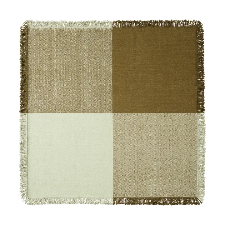Verso Wollteppich - Blassgrün-Warmbraun, 258x258 cm - Muuto