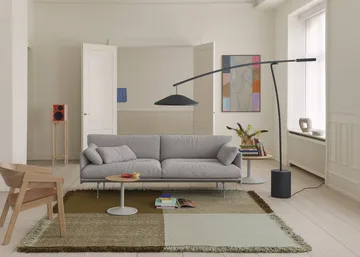 Verso Wollteppich - Cool grey-Dunkelbraun, 258x258 cm - Muuto
