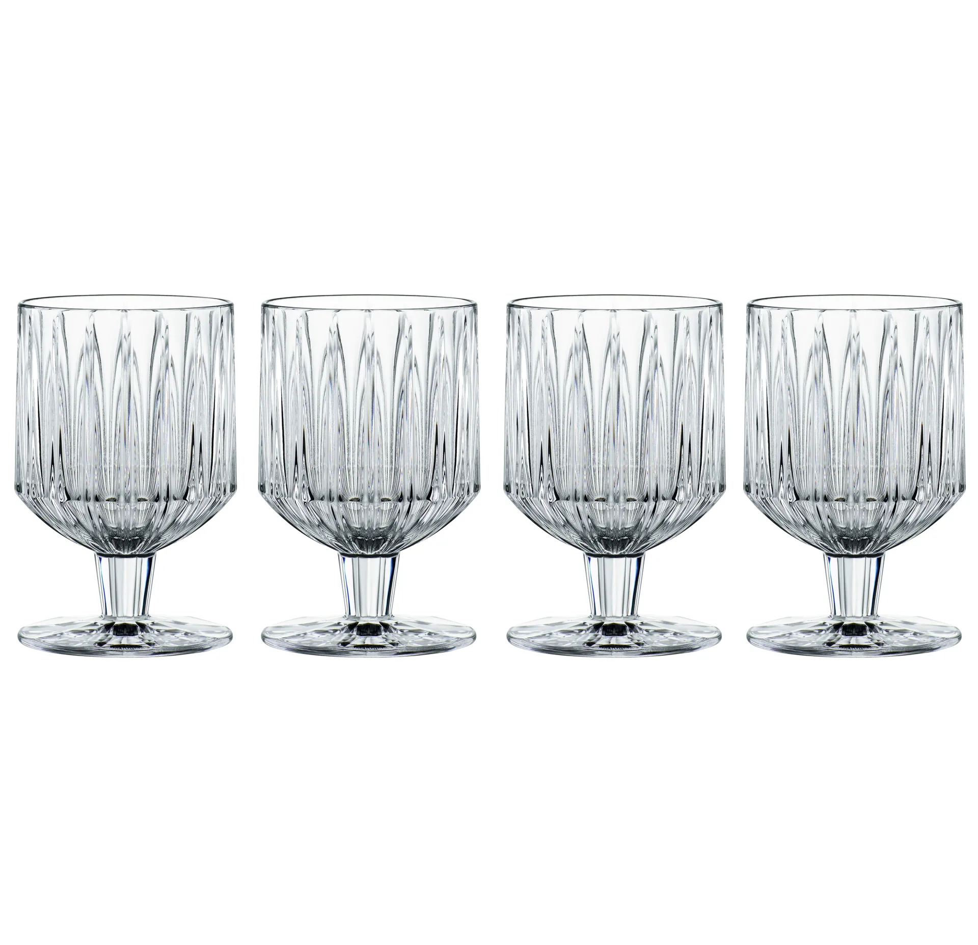 Jules Glas auf Fuß 4er Pack, Klar Nachtmann