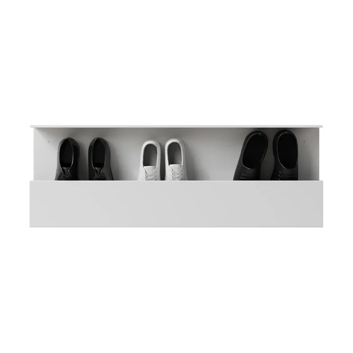 Nichba Schuhregal - Weiß, 100 cm - Nichba