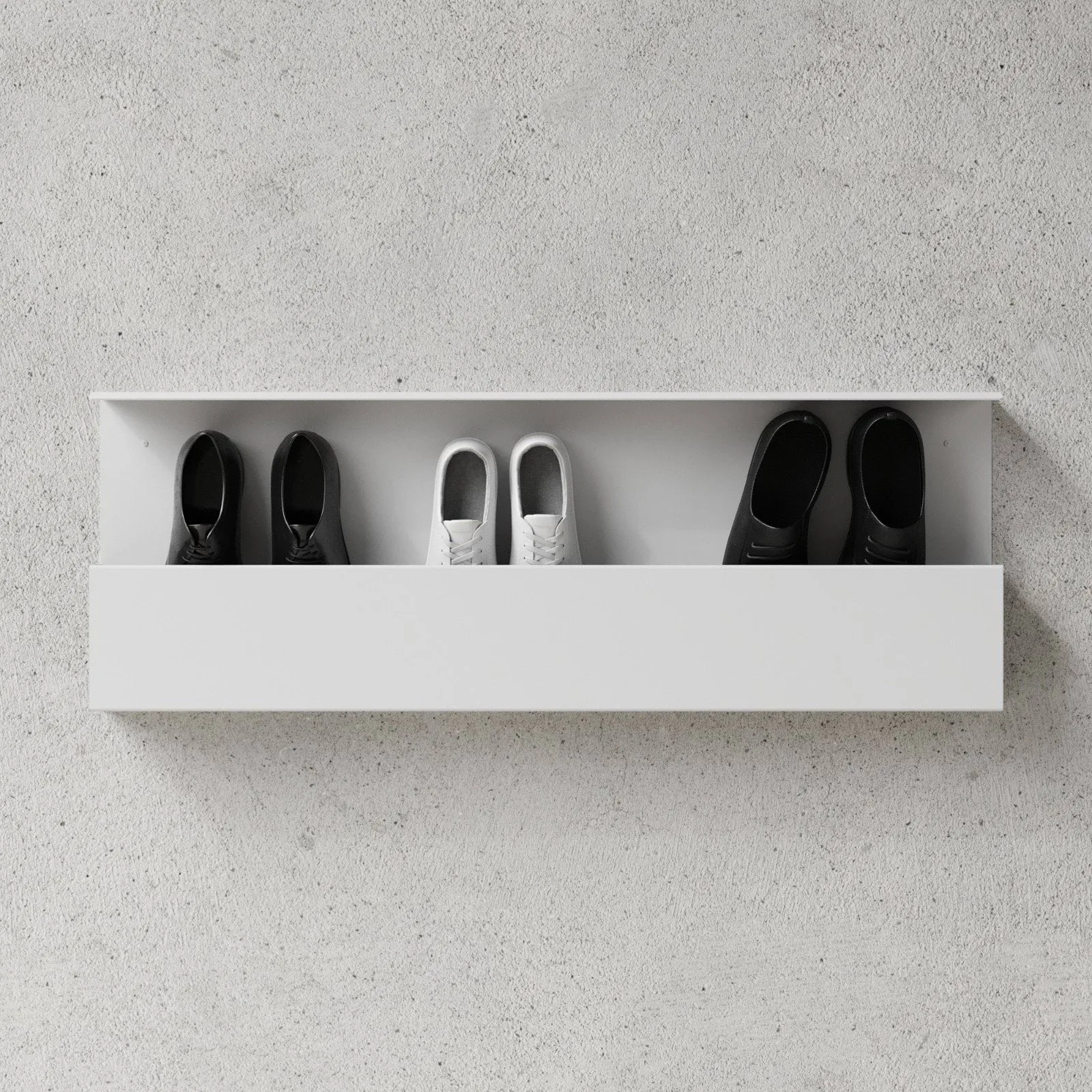 Nichba Schuhregal, Weiß, 100 cm Nichba