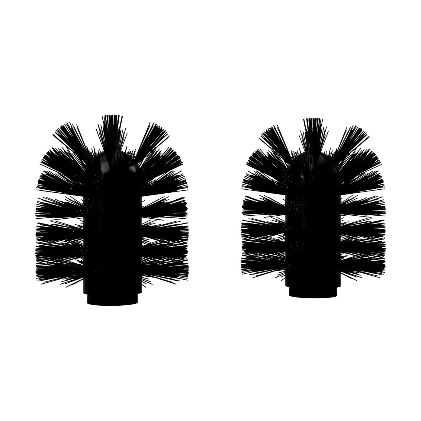 Nichba Toilettenbürstenkopf, Schwarz, 2er-Pack Nichba
