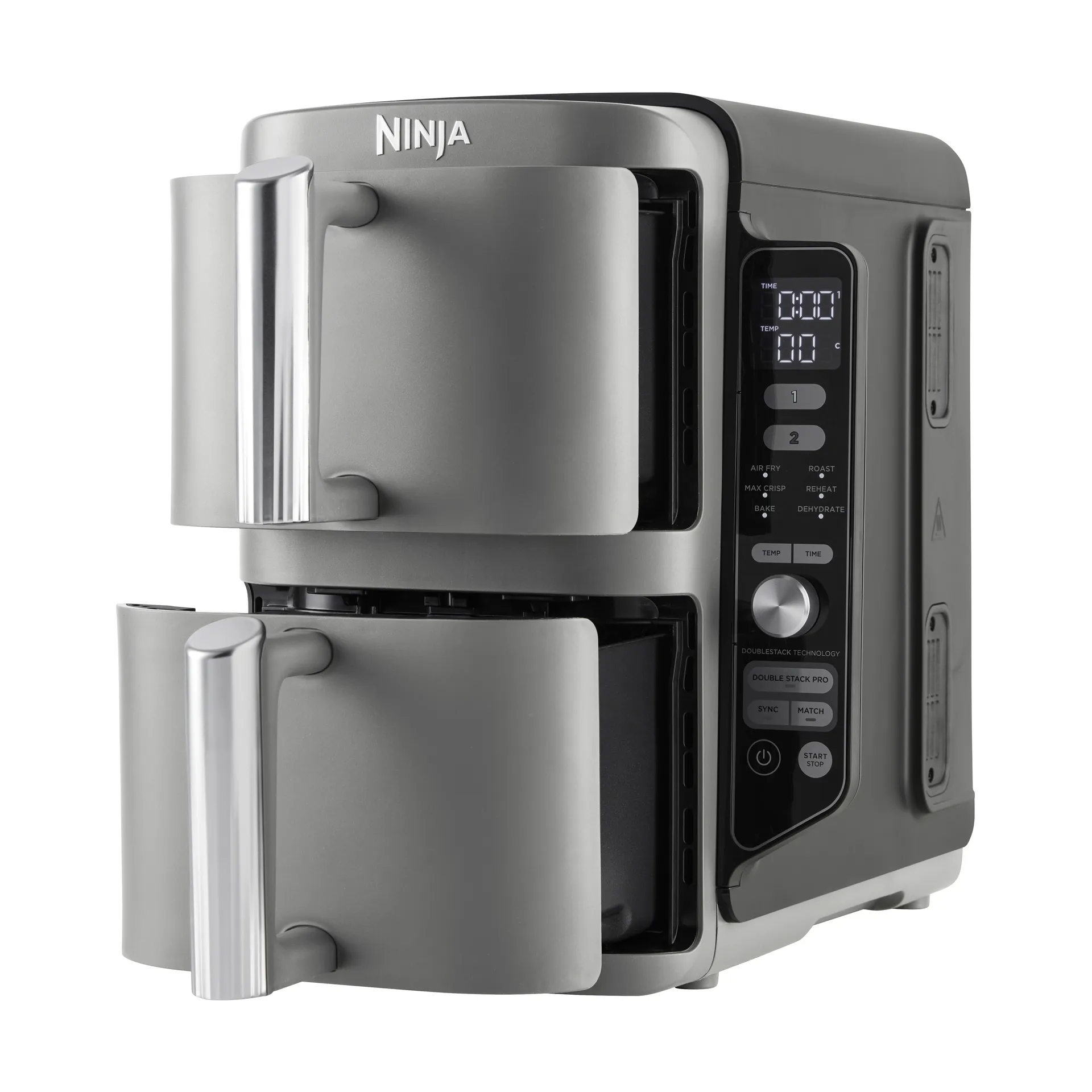 Ninja Air Fryer SL400EU Double Stack XL - 2 Schubladen 9,5 L, Schwarz Ninja