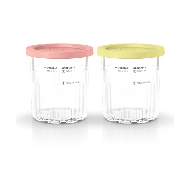 Ninja CREAMi 2 zusätzliche Becher 709 ml für NC501EU - Rosa/Gelb - Ninja