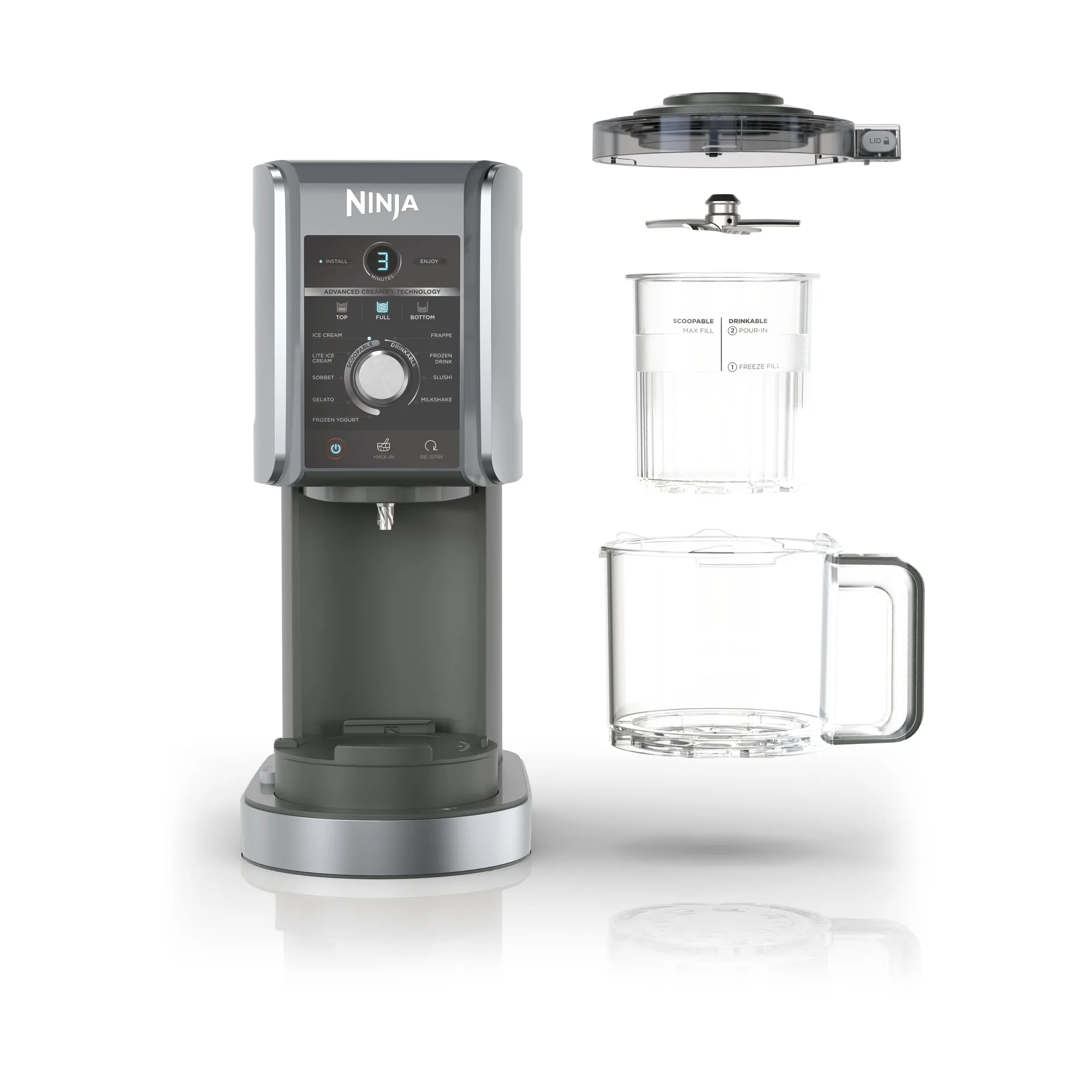 Ninja CREAMi deluxe NC502EU Eis- und Dessertmaschine, Black Ninja