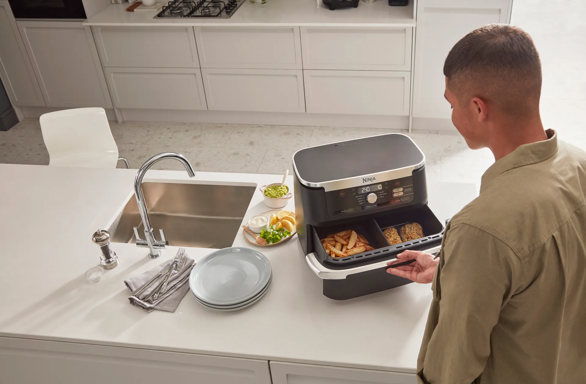 Ninja Foodi Air Fryer AF500EU FlexDrawer 10,4 L, Black Ninja