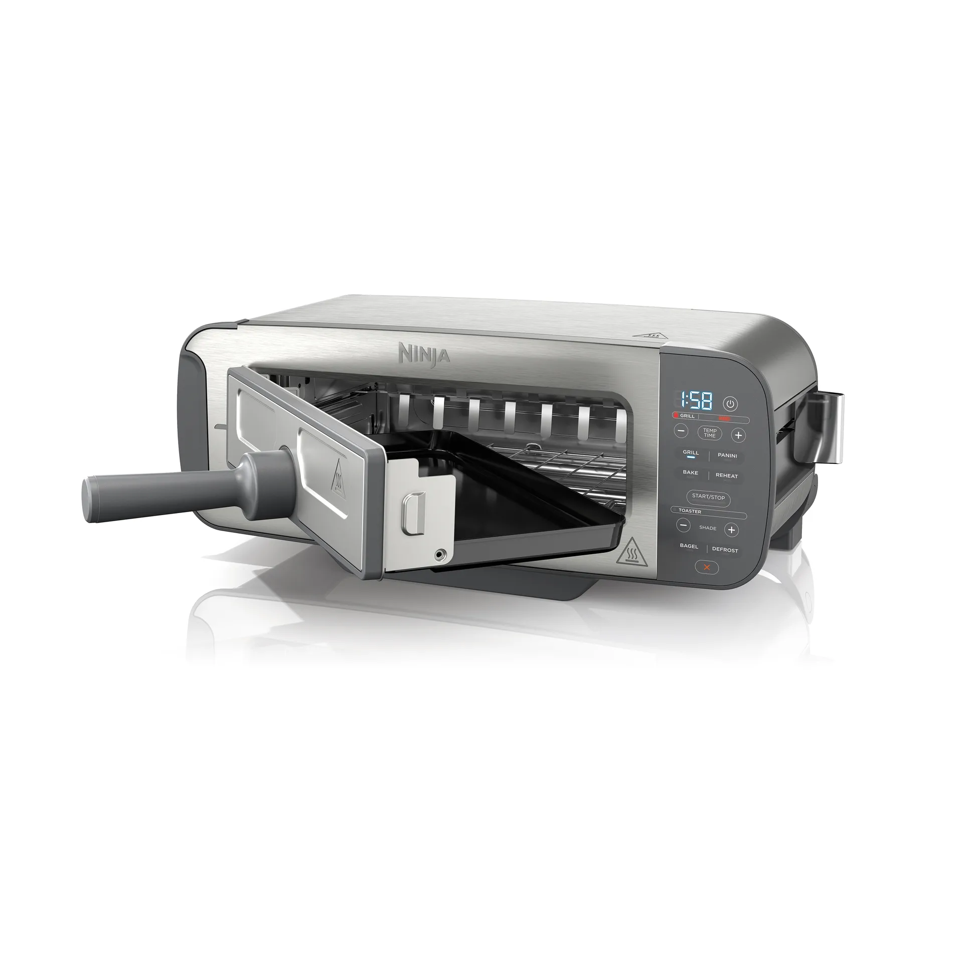 Ninja Foodi Grill- und Paninipresse ST202EU 3-in-1, Edelstahl Ninja