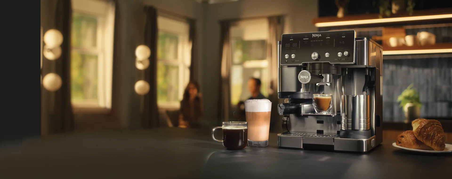 Ninja Luxe™ café essential 2-in-1 Espressomaschine, Stainless steel Ninja