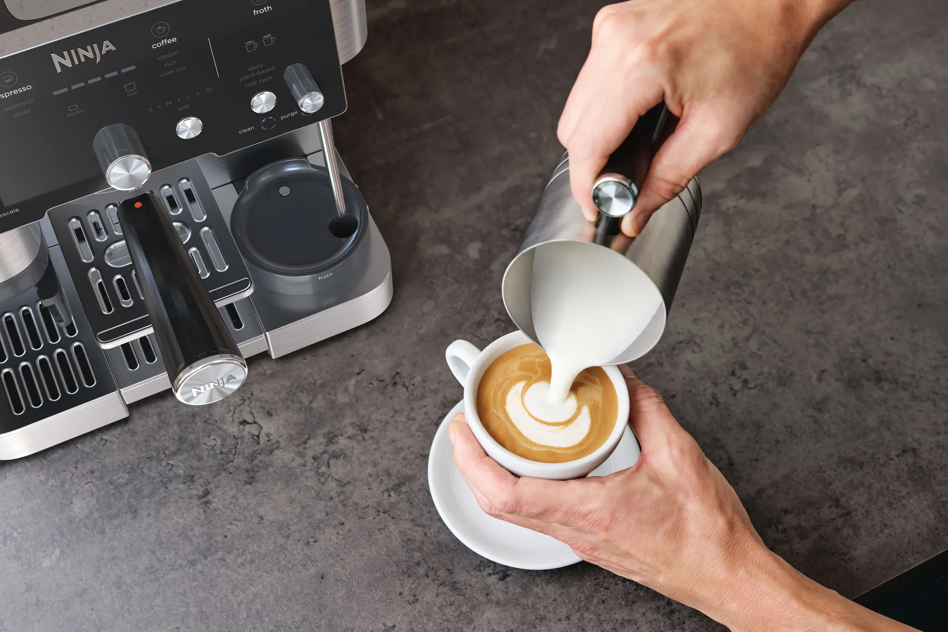Ninja Luxe™ café essential 2-in-1 Espressomaschine, Stainless steel Ninja