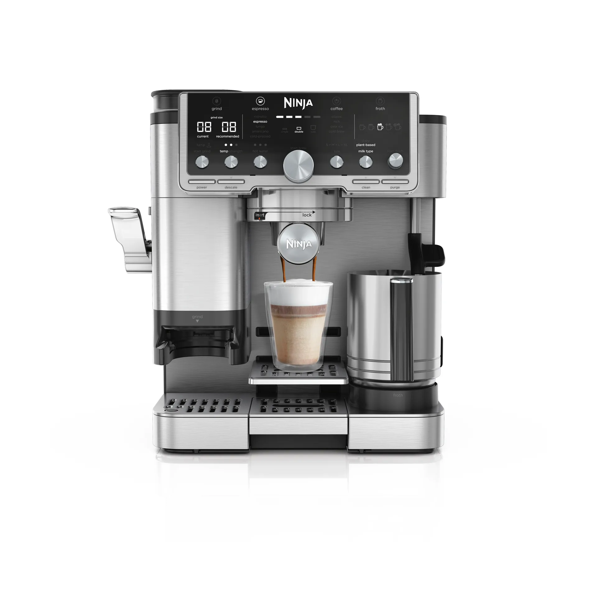 Ninja Luxe café pro series 3-in-1 Espressomaschine, Stainless steel Ninja