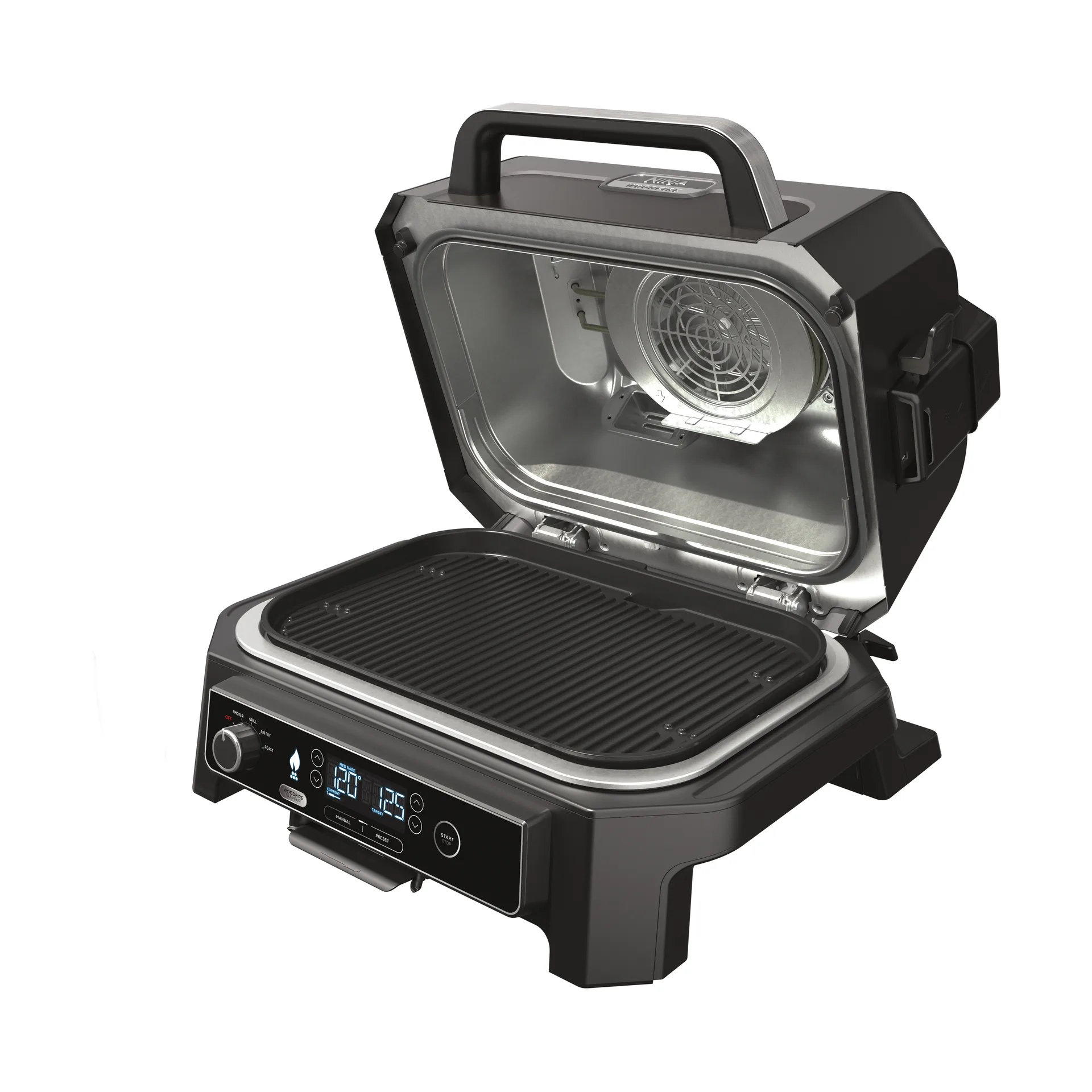 Ninja Woodfire Elektrogrill OG850EU Smart Cook System, Schwarz Ninja