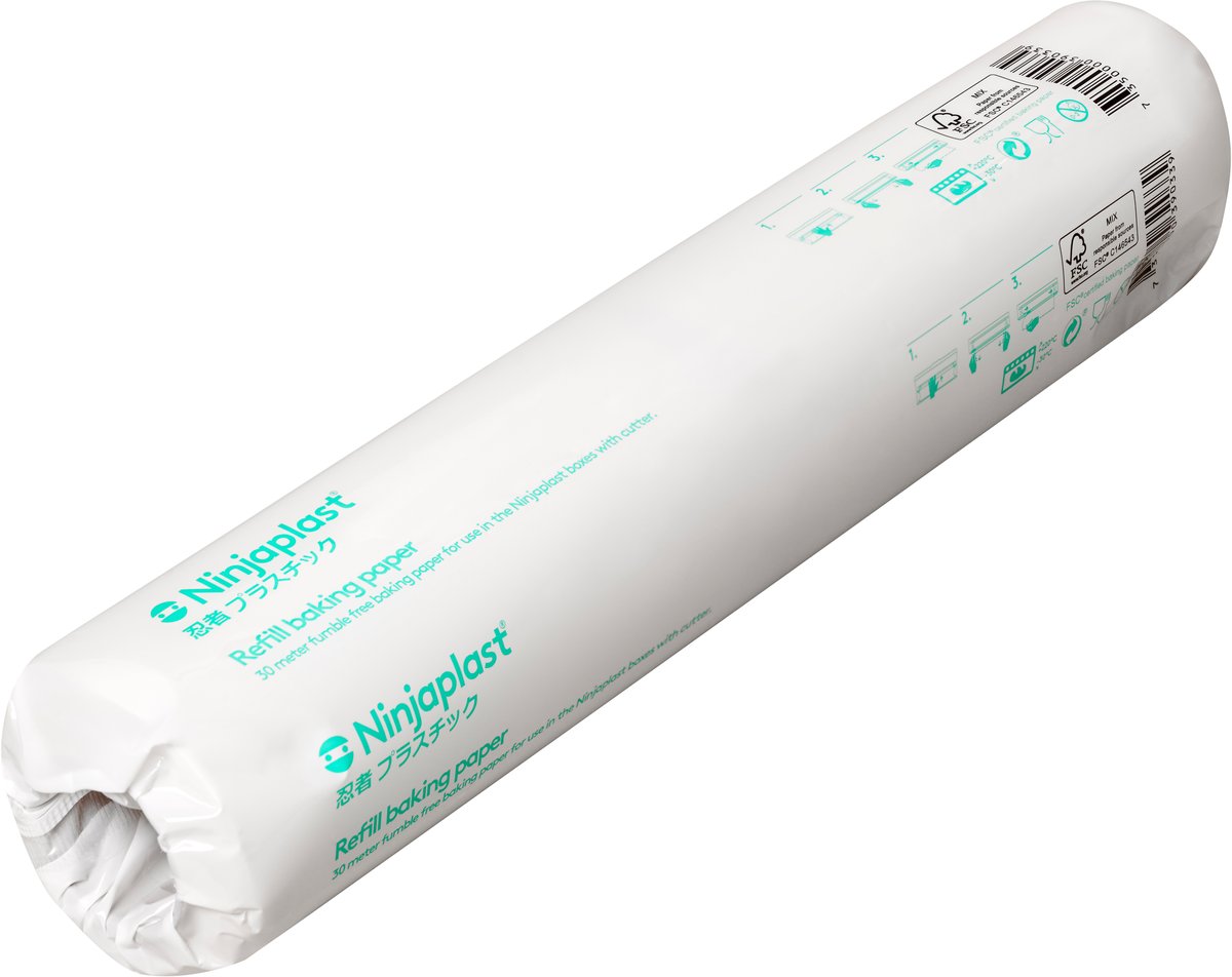 Ninjaplast Backpapier-Nachfüllrolle 30m Weiß