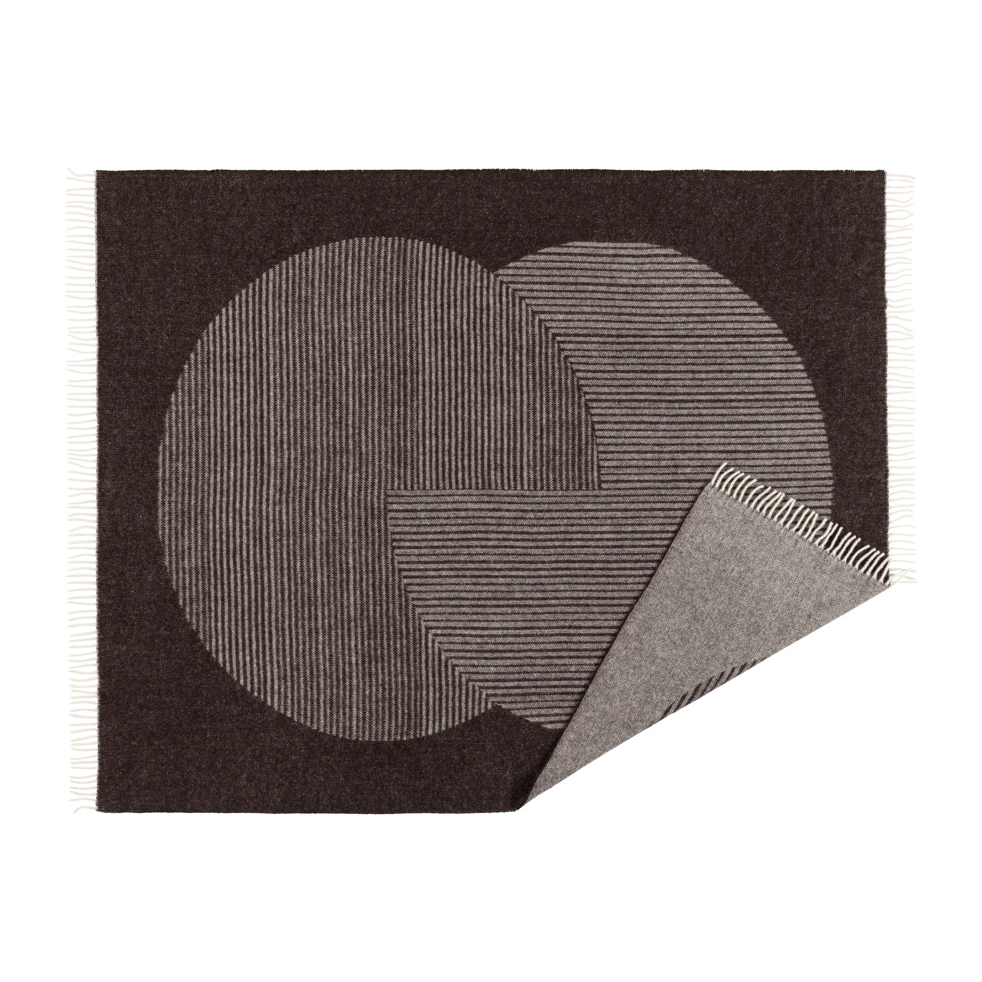 Circles Wolldecke 130 x 185cm, Braun NJRD