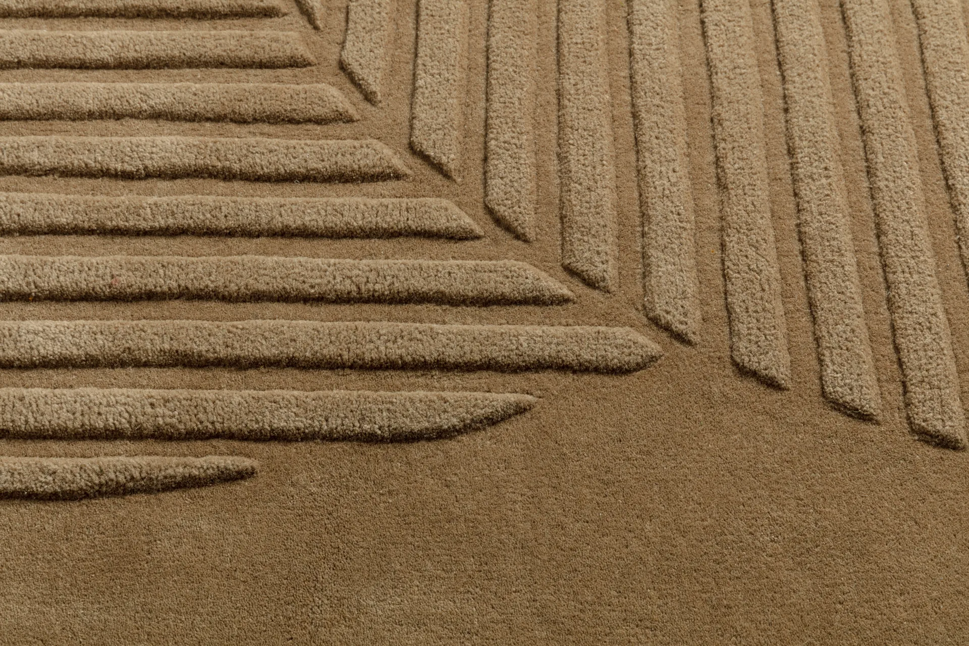 Levels Circles Wollteppich, Beige, 170x240 cm NJRD