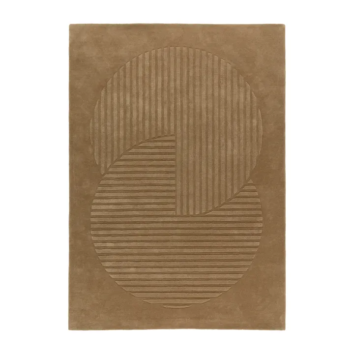 Levels Circles Wollteppich - Beige, 200x300 cm - NJRD