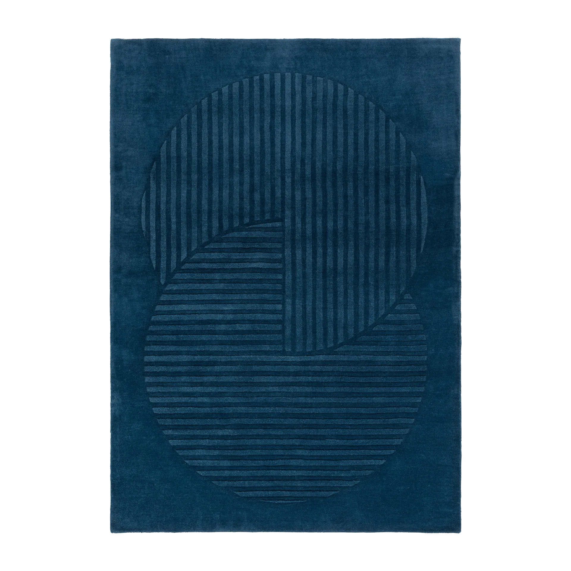 Levels Circles Wollteppich, Blau, 170x240 cm NJRD