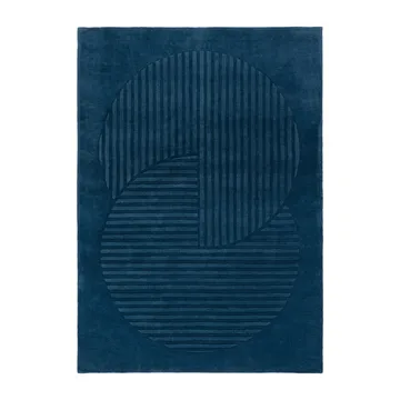 Levels Circles Wollteppich - Blau, 170x240 cm - NJRD