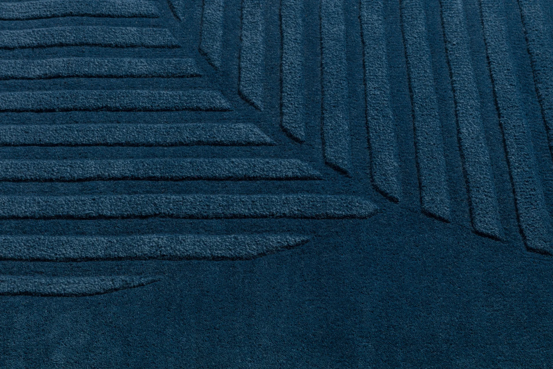 Levels Circles Wollteppich, Blau, 170x240 cm NJRD