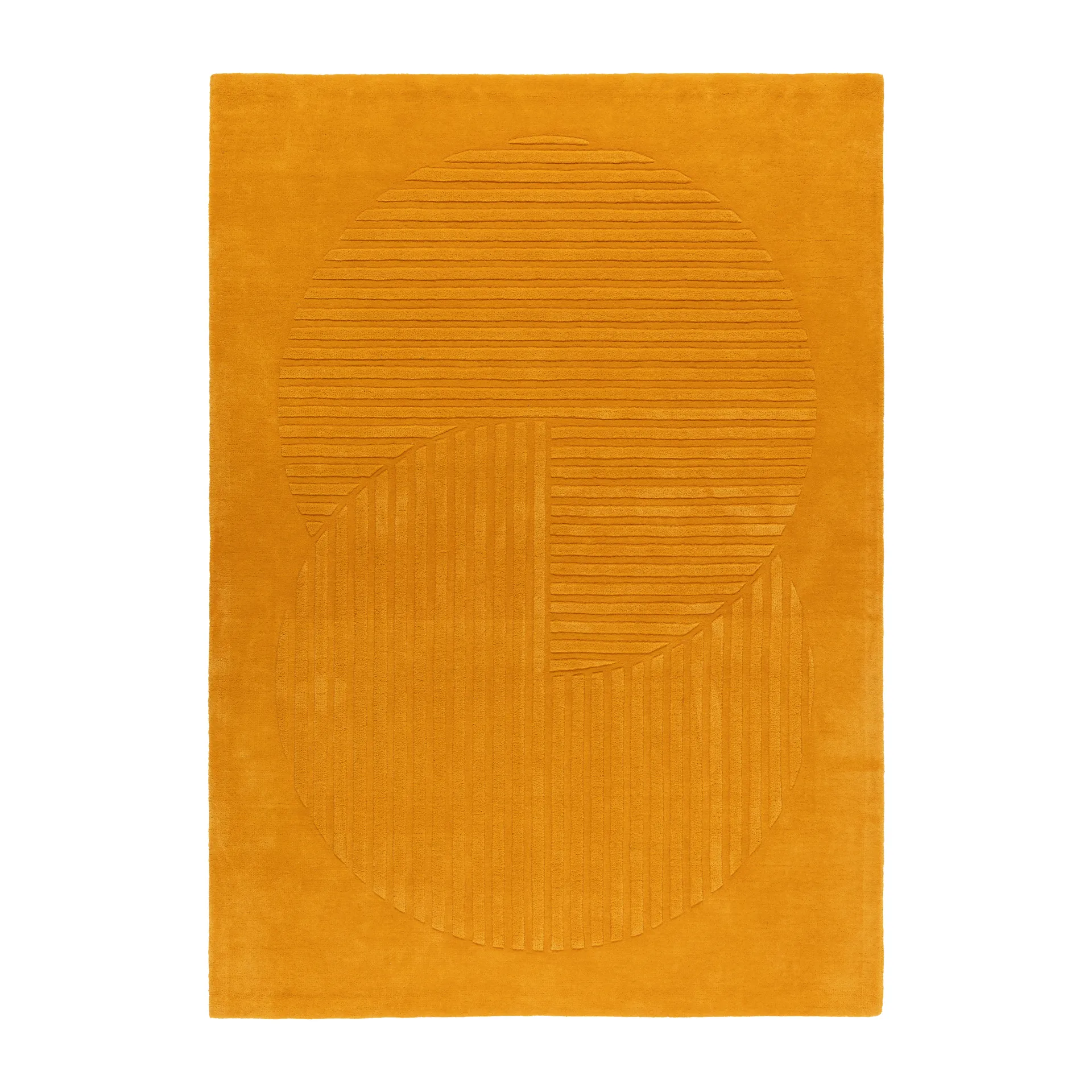 Levels Circles Wollteppich, Gelb, 200x300 cm NJRD