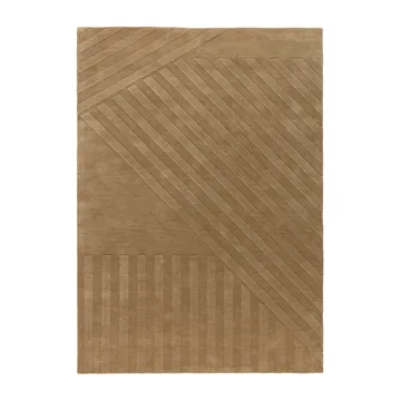 Levels Stripes Wollteppich - Beige, 170x240 cm - NJRD