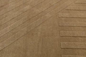 Levels Stripes Wollteppich - Beige, 170x240 cm - NJRD