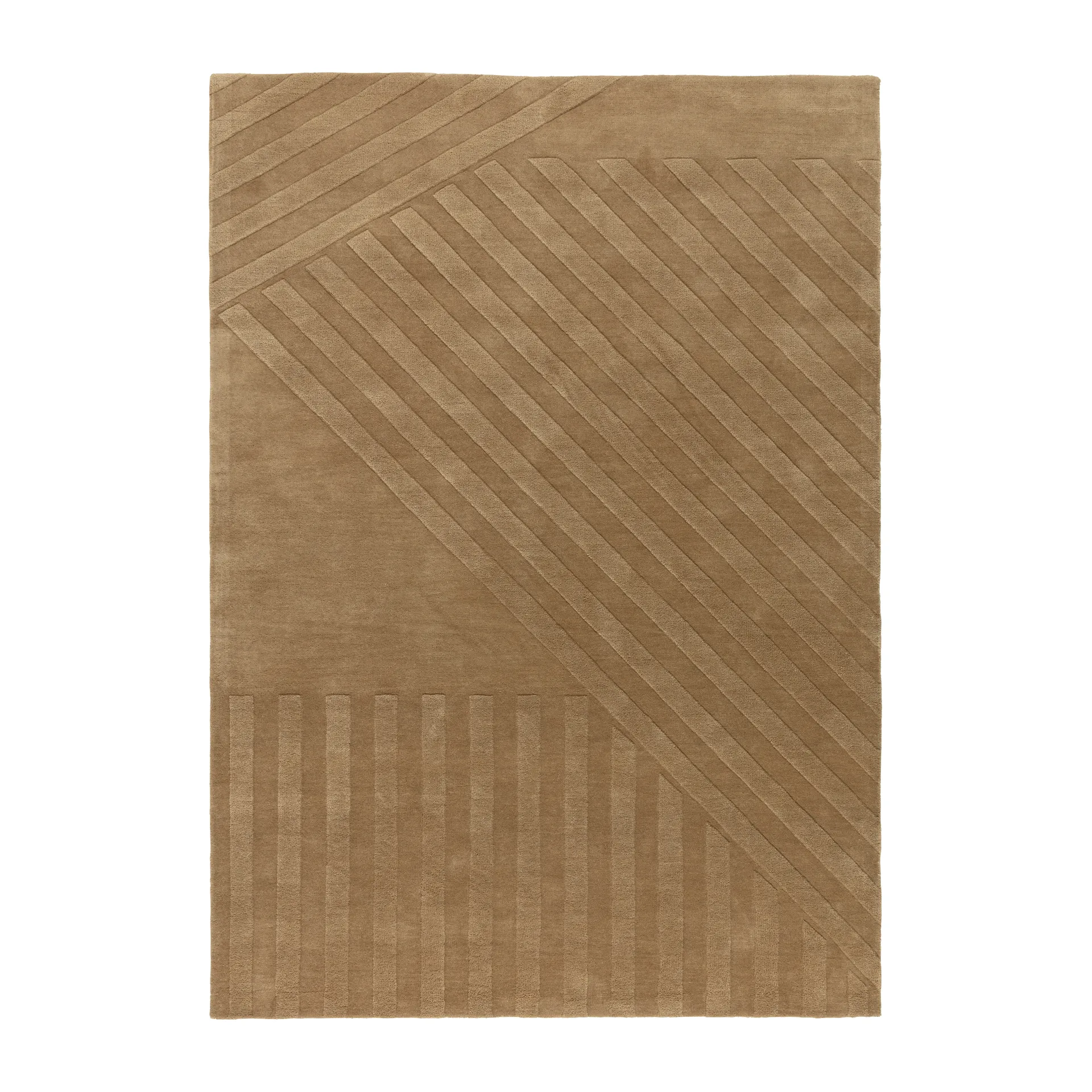 Levels Stripes Wollteppich, Beige, 200x300 cm NJRD