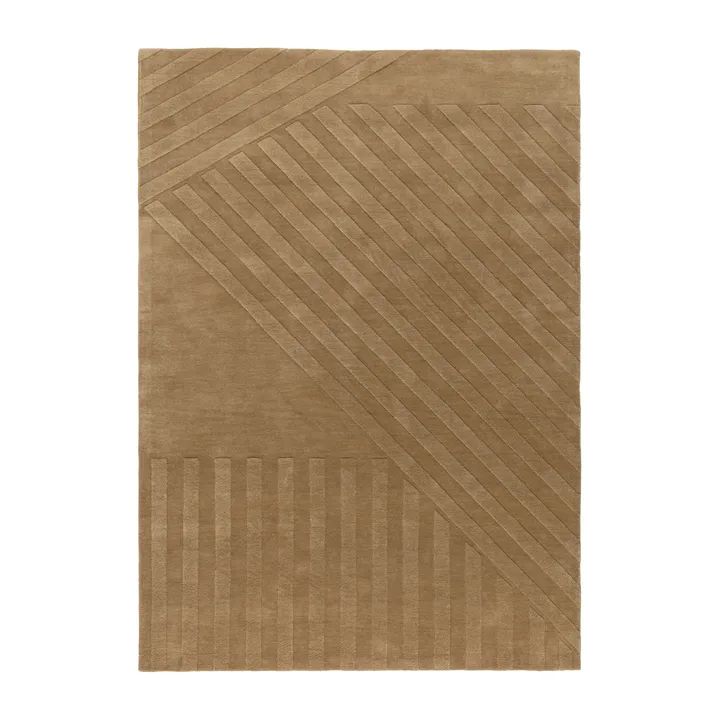 Levels Stripes Wollteppich - Beige, 200x300 cm - NJRD
